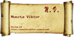 Muszta Viktor névjegykártya